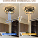 Black Bamboo Ceiling Fan, Retro Industrial Enclosed Caged Ceiling Fan with Remote, Ceiling Fan Light Fixture for Kitchen Bedroom Dining Room-5-ErisView