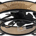 Black Bamboo Ceiling Fan, Retro Industrial Enclosed Caged Ceiling Fan with Remote, Ceiling Fan Light Fixture for Kitchen Bedroom Dining Room-1-ErisView