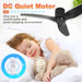 Black Ceiling Fan NO Light, Simple Ceiling Fan with Remote, Silent Flush Mount Ceiling Fan for Bedroom Living Room-2-ErisView