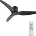 Black Ceiling Fan NO Light, Simple Ceiling Fan with Remote, Silent Flush Mount Ceiling Fan for Bedroom Living Room-1-ErisView