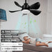Black Ceiling Fan with Light and Remote, Small Reversible Ceiling Fan for Bedroom Living Room Office, Kitchen Ceiling Fans with Lights-4-ErisView