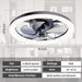 Black Ceiling Fan with Lights, Flush Mount Remote Control Fan, Smart Low Profile Ceiling Fan for Bedroom Kids Room Living Room-4-ErisView