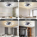 Black Ceiling Fan with Lights, Flush Mount Remote Control Fan, Smart Low Profile Ceiling Fan for Bedroom Kids Room Living Room-6-ErisView
