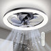 Black Ceiling Fan with Lights, Flush Mount Remote Control Fan, Smart Low Profile Ceiling Fan for Bedroom Kids Room Living Room-1-ErisView