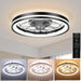 Black Flush Mount Ceiling Fan and Light and Remote, Smart Low Profile Modern Ceiling Fan, Bedroom Ceiling Fans -2-ErisView