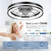 Black Flush Mount Ceiling Fan and Light and Remote, Smart Low Profile Modern Ceiling Fan, Bedroom Ceiling Fans -6-ErisView