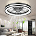 Black Flush Mount Ceiling Fan and Light and Remote, Smart Low Profile Modern Ceiling Fan, Bedroom Ceiling Fans -1-ErisView