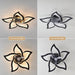 Black Geometric Ceiling Fan with Lights and and Remote, Black Farmhouse Industrial Flush Mount Ceiling Fan for Kitchen Bedroom-6-ErisView