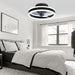 Black Low Profile Ceiling Fan with Light and Remote Control, Reversible Flush Mount Ceiling Fan for Bedroom Kitchen-2-ErisView