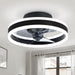 Black Low Profile Ceiling Fan with Light and Remote Control, Reversible Flush Mount Ceiling Fan for Bedroom Kitchen-1-ErisView