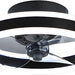 Black Low Profile Ceiling Fan with Light and Remote, Flush Mount Fandelier, Brushed Dimmable Ceiling Fan without Blades for Bedroom Living Room Dining Room-9-ErisView