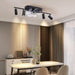 Black Modern Ceiling Fan with Light and Remote Control, Reversible LED Ceiling Fan and Light, Track Lighting for Kitchen Hallway-3-ErisView