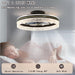 Black Modern Flush Mount Ceiling Fan with Lights and Remote, Low Profile Ceiling Fan without Blades for Bedroom Living Room Kitchen-5-ErisView