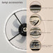 Black Modern Flush Mount Ceiling Fan with Lights and Remote, Low Profile Ceiling Fan without Blades for Bedroom Living Room Kitchen-6-ErisView