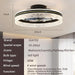 Black Modern Flush Mount Ceiling Fan with Lights and Remote, Low Profile Ceiling Fan without Blades for Bedroom Living Room Kitchen-7-ErisView