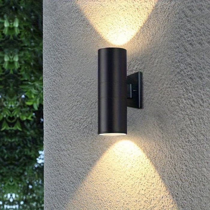 Black Outdoor Wall Light, Modern Outdoor Waterproof Wall Lamp, Exterior Up and Down Wall Light for Courtyard Corridor Balcony Staircase-ErisView