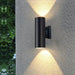Black Outdoor Wall Light, Modern Outdoor Waterproof Wall Lamp, Exterior Up and Down Wall Light for Courtyard Corridor Balcony Staircase-ErisView