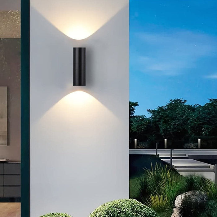 Black Outdoor Wall Light, Modern Outdoor Waterproof Wall Lamp, Exterior Up and Down Wall Light for Courtyard Corridor Balcony Staircase-ErisView