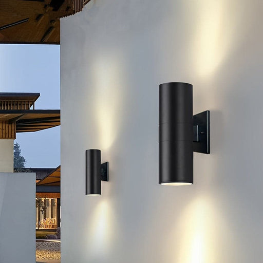 Black Outdoor Wall Light, Modern Outdoor Waterproof Wall Lamp, Exterior Up and Down Wall Light for Courtyard Corridor Balcony Staircase-ErisView