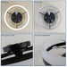 Black Round LED Ceiling Fan with Light and Remote Control, Flush Mount Dimmable Reversible Ceiling Fan for Bedroom Living Room Dining Room-ErisView