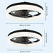 Black Round LED Ceiling Fan with Light and Remote Control, Flush Mount Dimmable Reversible Ceiling Fan for Bedroom Living Room Dining Room-ErisView
