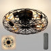 Black Rustic LED Ceiling Fan with Light and Remote Control, Smart Farmhouse Dimmable Ceiling Fan for Bedroom Kitchen Dining Room-ErisView