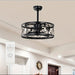 Black Small Low Noise Ceiling Fan, Modern Farmhouse Enclosed Reversible Ceiling Fan for Bedroom Living Room-ErisView