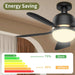 Black Socket Fan Light, Screw In Ceiling Fans with Light and Remote for Garage Bedroom Kitchen, Small Living Room Fan, Bathroom Ceiling Fan with Light-7-ErisView