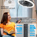 Black Socket Fan Light with Remote, Modern Flush Mount Low Profile Ceiling Fan for Bedroom Living Room Kitchen -5-ErisView