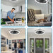 Black Socket Fan Light with Remote, Modern Flush Mount Low Profile Ceiling Fan for Bedroom Living Room Kitchen -7-ErisView