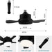 Black Socket Fan Light with Remote, Small Ceiling Fan with Lights, Screw In Ceiling Fan for Bedroom Living Room Kitchen, Garage Ceiling Fan -7-ErisView