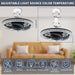 Black Socket Remote Control Ceiling Fan and Light, Flush Mount Low Profile Ceiling Fan, Dimmable Modern Fan, Bedroom Ceiling Fans-4-ErisView