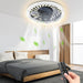Black Socket Remote Control Ceiling Fan and Light, Flush Mount Low Profile Ceiling Fan, Dimmable Modern Fan, Bedroom Ceiling Fans-6-ErisView