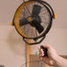 Black Yellow Corded Ceiling Fan, Flush Mount Remote Control Ceiling Fans, Garage Ceiling Fan-2-ErisView