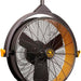 Black Yellow Corded Ceiling Fan, Flush Mount Remote Control Ceiling Fans, Garage Ceiling Fan-3-ErisView