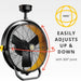 Black Yellow Corded Ceiling Fan, Flush Mount Remote Control Ceiling Fans, Garage Ceiling Fan-8-ErisView