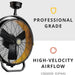 Black Yellow Corded Ceiling Fan, Flush Mount Remote Control Ceiling Fans, Garage Ceiling Fan-9-ErisView