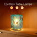 Blue Cordless Battery Operated Desk Lamp Table Lamp with Timer for Room Decor, Small LED Desk Lamp Glass Beside Table Light for Living Room Bedroom-ErisView