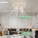 Boho Wood Beaded Remote Ceiling Fan with Light, Boho Caged Reversible Flush Mount Ceiling Fans for Bedroom Kitchen Dining Room-2-ErisView