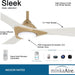 Brass Ceiling Fan, White Flat Ceiling Fan, Outdoor Ceiling Fans without Lights-2-ErisView