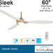Brass Ceiling Fan, White Flat Ceiling Fan, Outdoor Ceiling Fans without Lights-4-ErisView