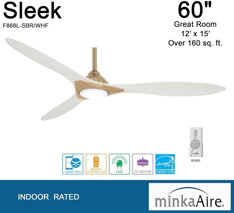 Brass Ceiling Fan, White Flat Ceiling Fan, Outdoor Ceiling Fans without Lights-4-ErisView