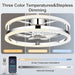 Brushed Nickel Ceiling Fan with Lights and Remote, Modern Fan with Dimmable LED Light, Bladeless Fandelier Ceiling Fan with Light for Kitchen-4-ErisView
