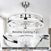 Brushed Nickel Ceiling Fan with Lights and Remote, Modern Fan with Dimmable LED Light, Bladeless Fandelier Ceiling Fan with Light for Kitchen-7-ErisView