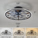 Caged Ceiling Fan with Light Remote Control, Farmhouse Industrial Retro Ceiling Fan with Light for Kitchen Bedroom Living Room-5-ErisView