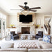 Caged Ceiling Fan with Light Remote, Vintage Industrial Ceiling Fans Fandelier for Bedroom, Bladeless Ceiling Fans Chandelier for Living Room Dining Room-16-ErisView