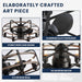 Caged Ceiling Fan with Light Remote, Vintage Industrial Ceiling Fans Fandelier for Bedroom, Bladeless Ceiling Fans Chandelier for Living Room Dining Room-3-ErisView