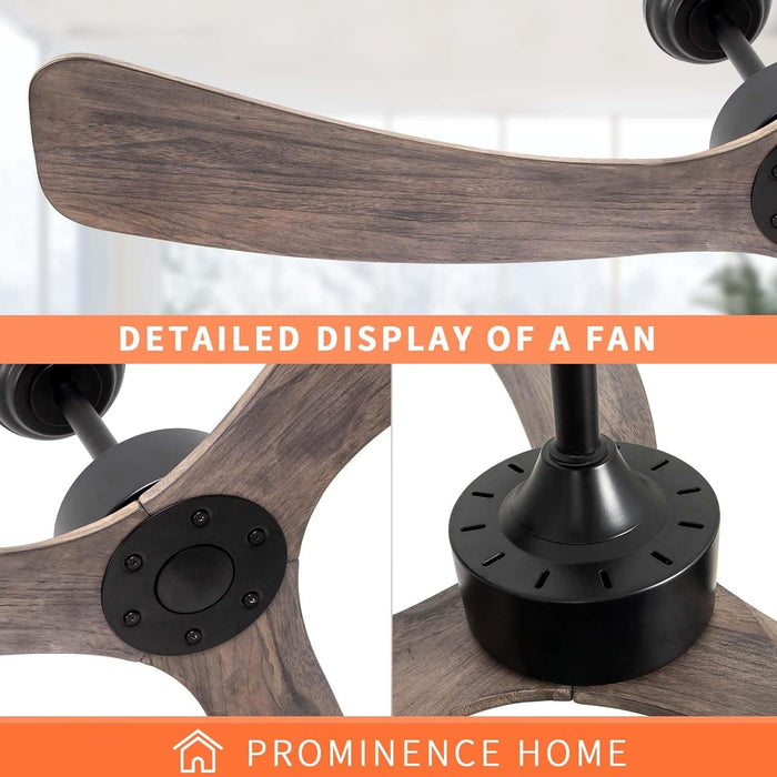 Ceiling Fan NO Light, Farmhouse Reversible Wood Fans,3 Blade Ceiling Fan, Vaulted Ceiling Fan-6-ErisView
