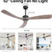 Ceiling Fan NO Light, Farmhouse Reversible Wood Fans,3 Blade Ceiling Fan, Vaulted Ceiling Fan-7-ErisView