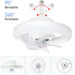 Ceiling Fan with LED Light and Remote, Dimmable Oscillating Ceiling Fan for Kitchen Bedroom Home, Office Ceiling Fan, Bathroom Ceiling Fan with Light-2-ErisView